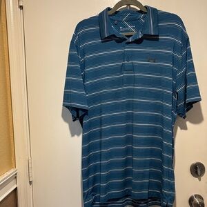 Under Armour Men's Blue Striped Polo Shirt